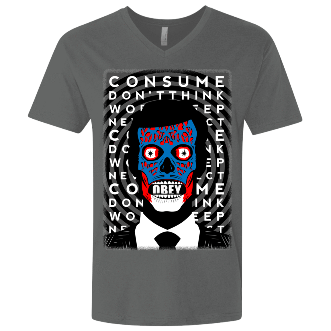 T-Shirts Heavy Metal / X-Small OBEY Men's Premium V-Neck