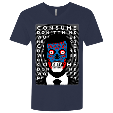 T-Shirts Midnight Navy / X-Small OBEY Men's Premium V-Neck