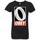 T-Shirts Black / YXS Obey One Ring Girls Premium T-Shirt