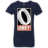 T-Shirts Midnight Navy / YXS Obey One Ring Girls Premium T-Shirt
