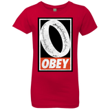 T-Shirts Red / YXS Obey One Ring Girls Premium T-Shirt