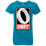 T-Shirts Turquoise / YXS Obey One Ring Girls Premium T-Shirt