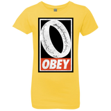 T-Shirts Vibrant Yellow / YXS Obey One Ring Girls Premium T-Shirt