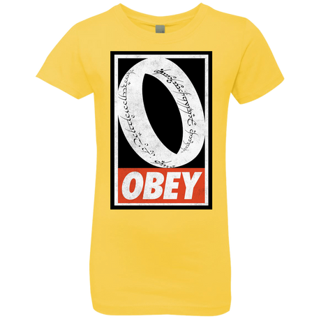 T-Shirts Vibrant Yellow / YXS Obey One Ring Girls Premium T-Shirt