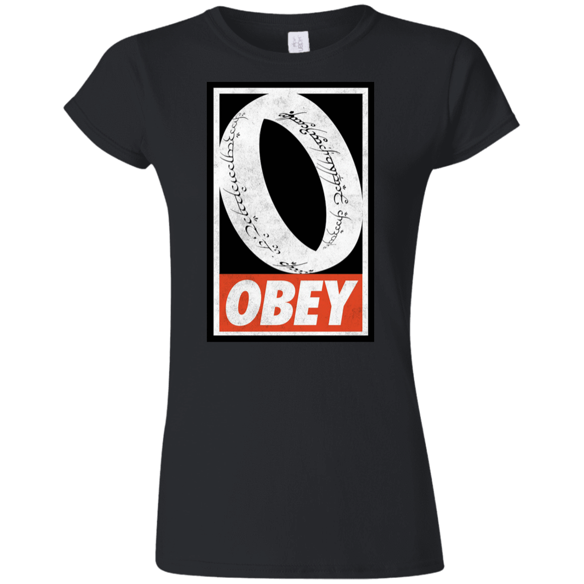 T-Shirts Black / S Obey One Ring Junior Slimmer-Fit T-Shirt