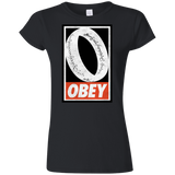 T-Shirts Black / S Obey One Ring Junior Slimmer-Fit T-Shirt