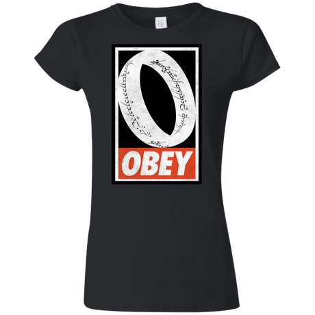 T-Shirts Black / S Obey One Ring Junior Slimmer-Fit T-Shirt