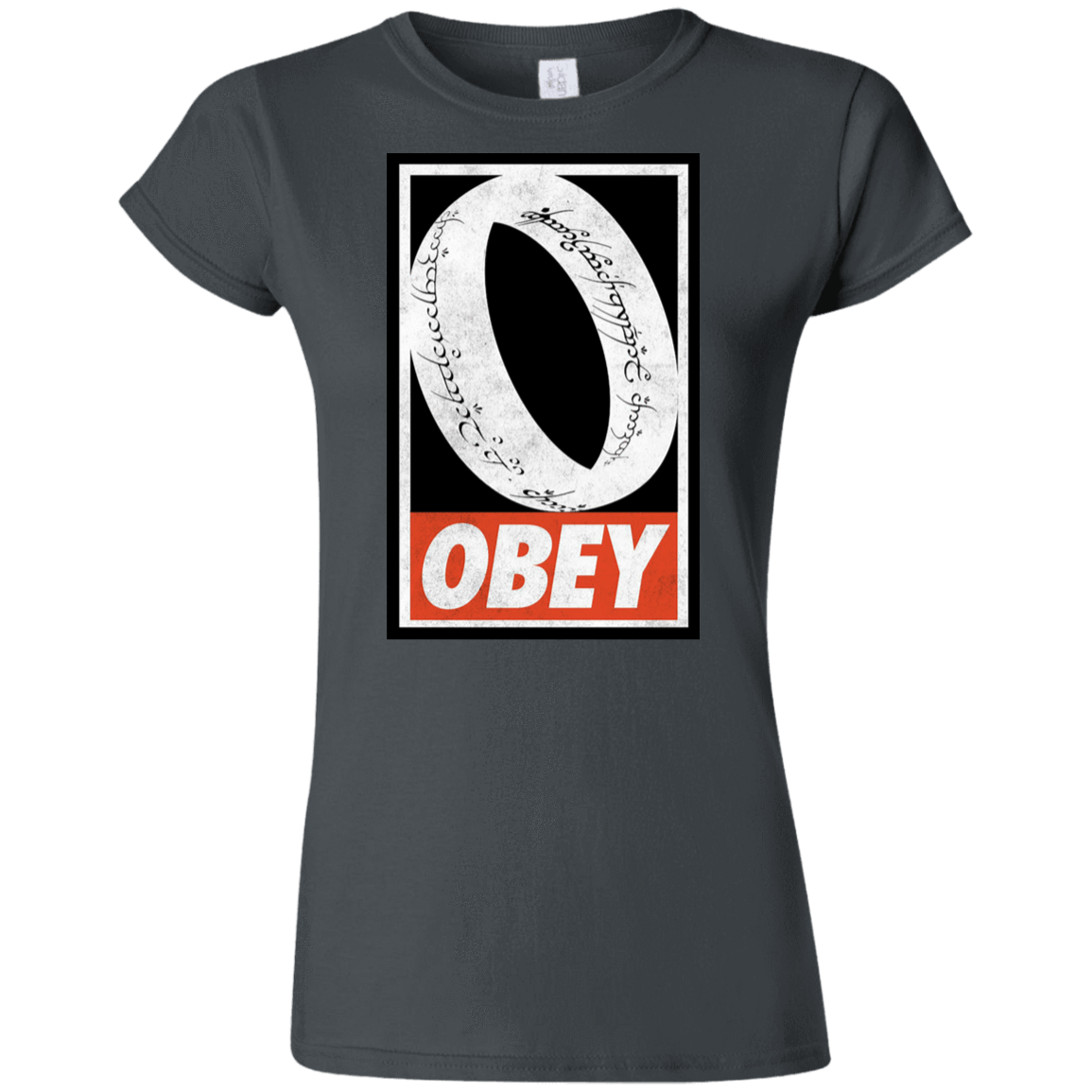 T-Shirts Charcoal / S Obey One Ring Junior Slimmer-Fit T-Shirt