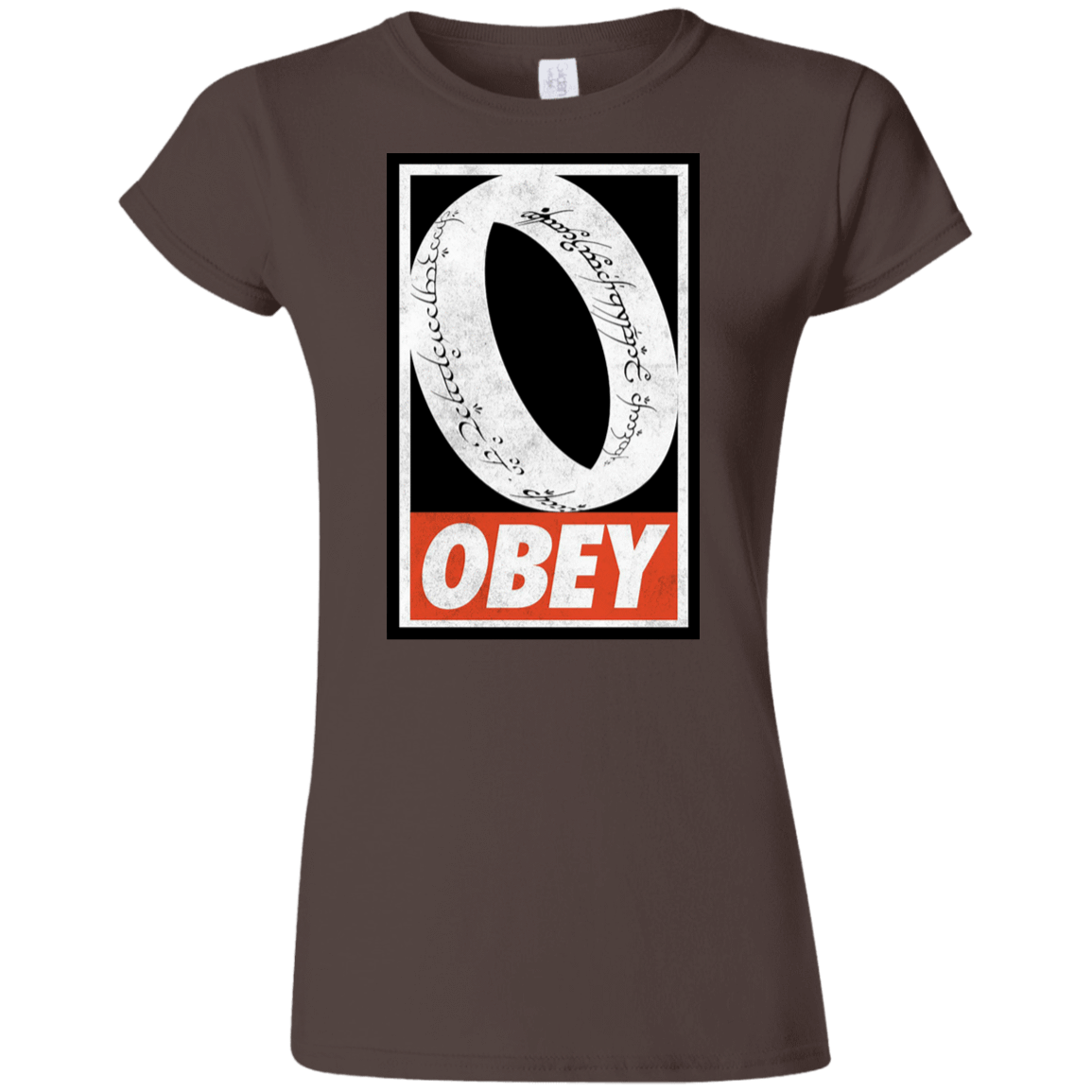 T-Shirts Dark Chocolate / S Obey One Ring Junior Slimmer-Fit T-Shirt