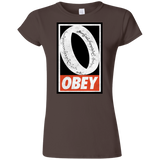 T-Shirts Dark Chocolate / S Obey One Ring Junior Slimmer-Fit T-Shirt