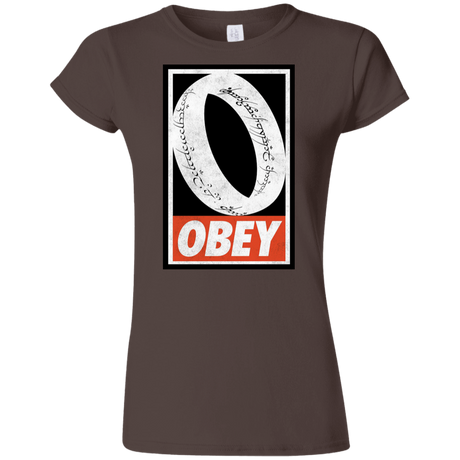 T-Shirts Dark Chocolate / S Obey One Ring Junior Slimmer-Fit T-Shirt