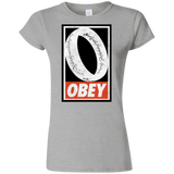 T-Shirts Sport Grey / S Obey One Ring Junior Slimmer-Fit T-Shirt