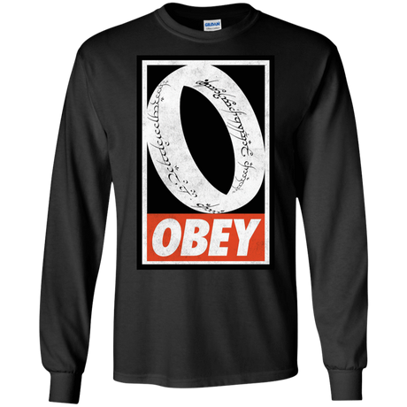 T-Shirts Black / S Obey One Ring Men's Long Sleeve T-Shirt
