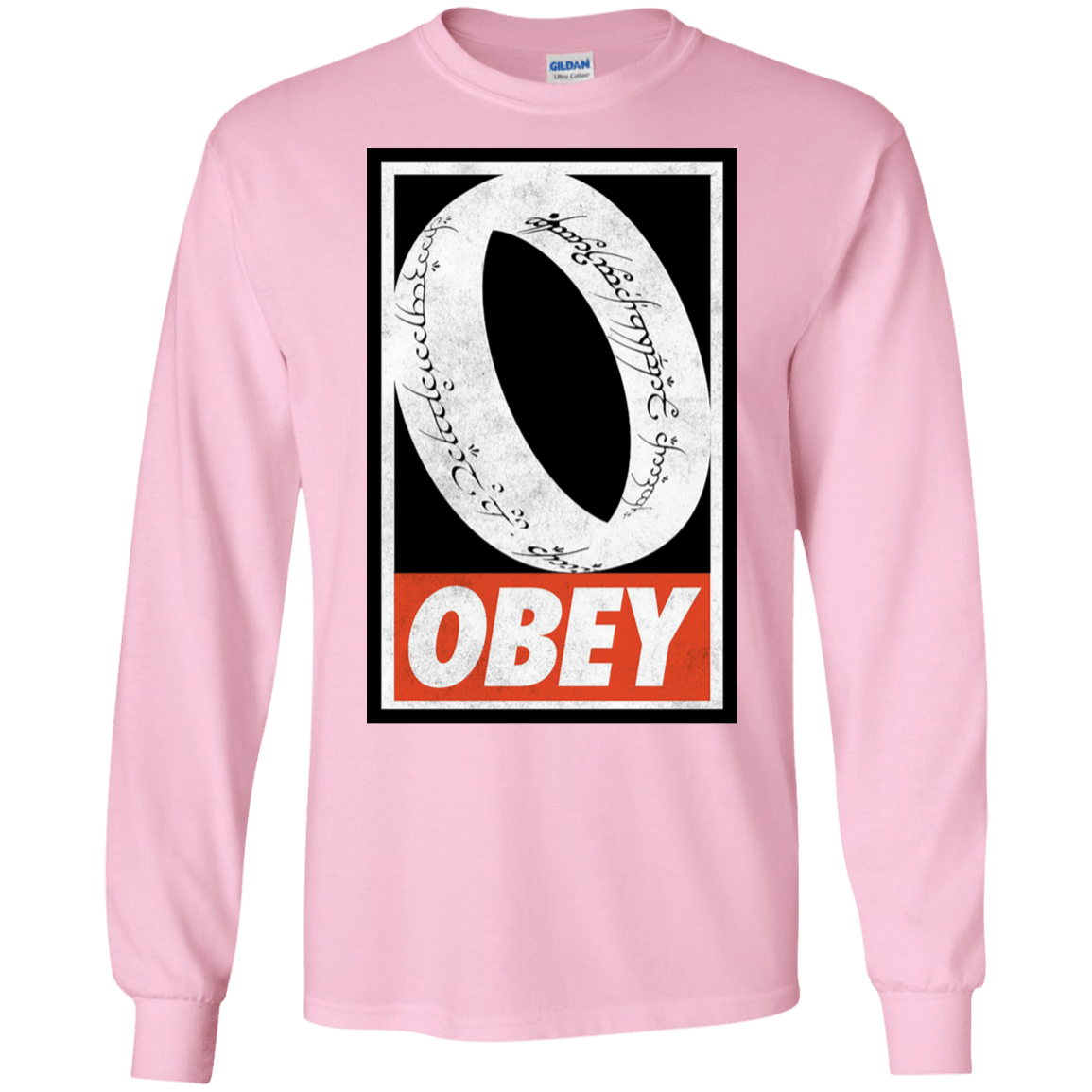 T-Shirts Light Pink / S Obey One Ring Men's Long Sleeve T-Shirt