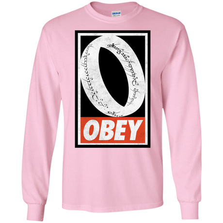 T-Shirts Light Pink / S Obey One Ring Men's Long Sleeve T-Shirt