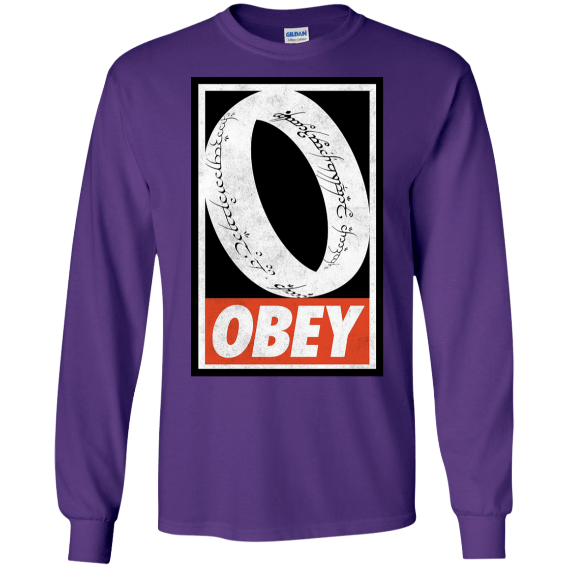 T-Shirts Purple / S Obey One Ring Men's Long Sleeve T-Shirt