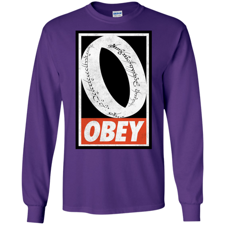 T-Shirts Purple / S Obey One Ring Men's Long Sleeve T-Shirt