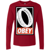 T-Shirts Cardinal / S Obey One Ring Men's Premium Long Sleeve
