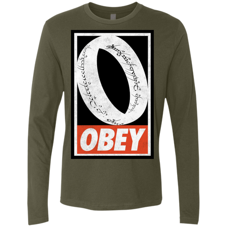 T-Shirts Military Green / S Obey One Ring Men's Premium Long Sleeve