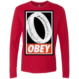 T-Shirts Red / S Obey One Ring Men's Premium Long Sleeve