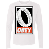 T-Shirts White / S Obey One Ring Men's Premium Long Sleeve