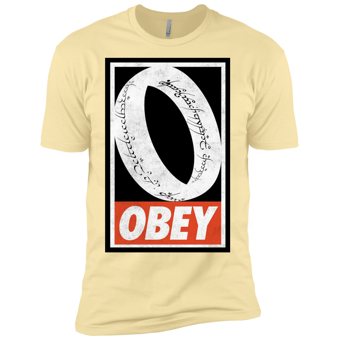 T-Shirts Banana Cream / X-Small Obey One Ring Men's Premium T-Shirt