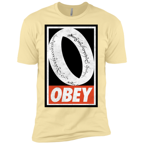 T-Shirts Banana Cream / X-Small Obey One Ring Men's Premium T-Shirt