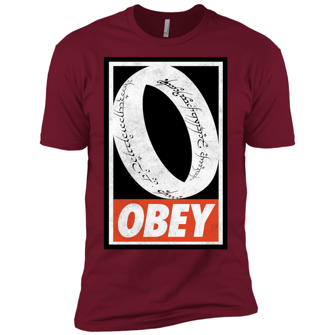 T-Shirts Cardinal / X-Small Obey One Ring Men's Premium T-Shirt