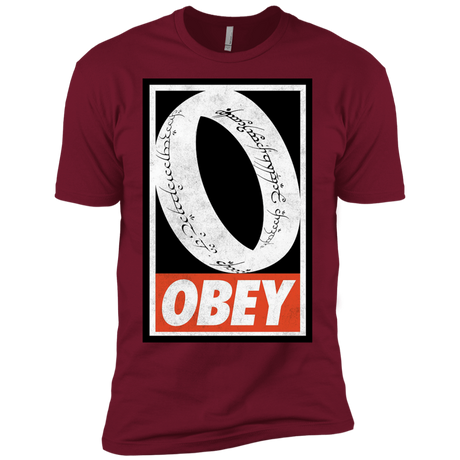 T-Shirts Cardinal / X-Small Obey One Ring Men's Premium T-Shirt