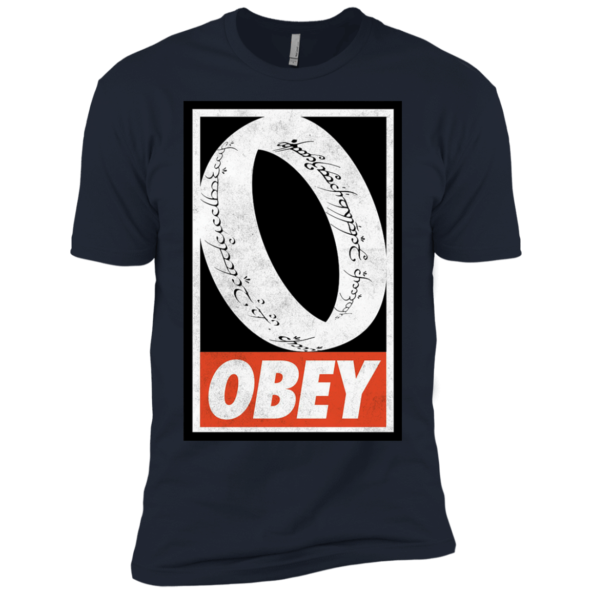 T-Shirts Midnight Navy / X-Small Obey One Ring Men's Premium T-Shirt