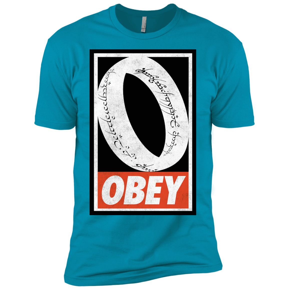 T-Shirts Turquoise / X-Small Obey One Ring Men's Premium T-Shirt