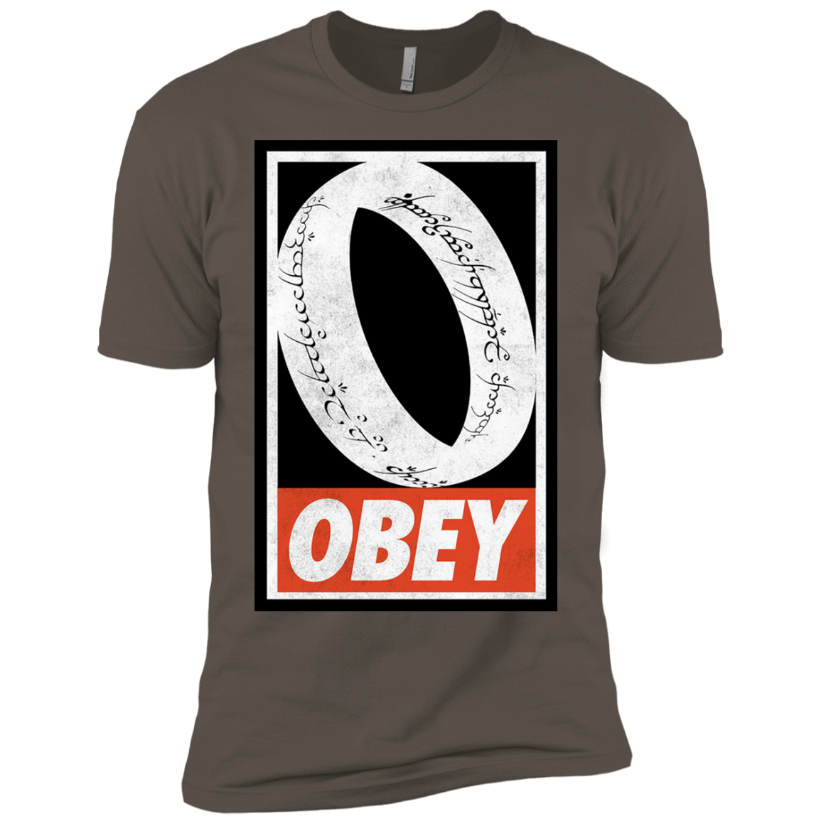 T-Shirts Warm Grey / X-Small Obey One Ring Men's Premium T-Shirt