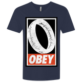 T-Shirts Midnight Navy / X-Small Obey One Ring Men's Premium V-Neck