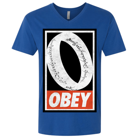 T-Shirts Royal / X-Small Obey One Ring Men's Premium V-Neck