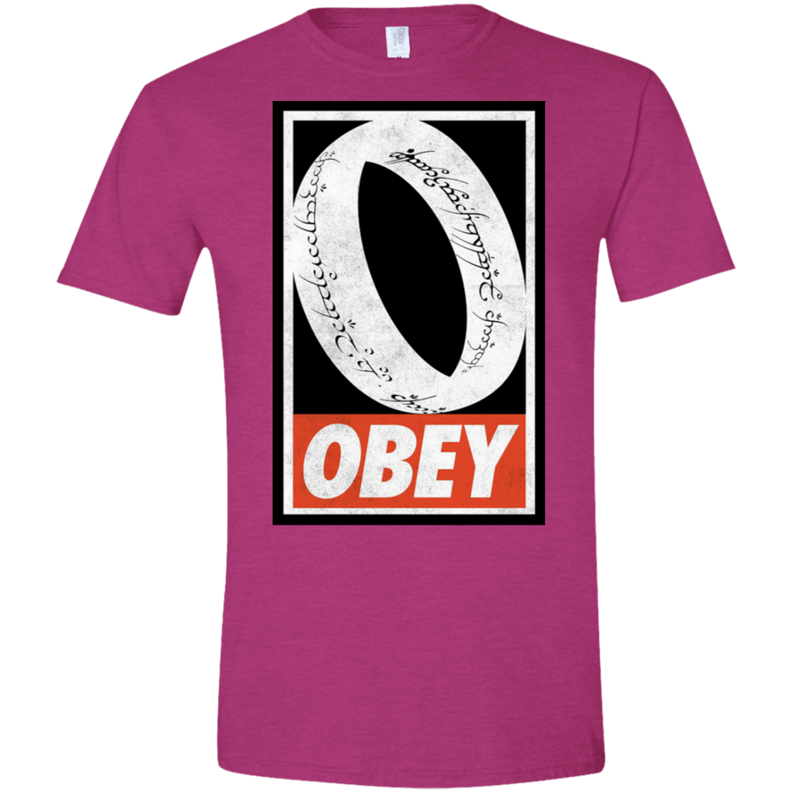 T-Shirts Antique Heliconia / S Obey One Ring Men's Semi-Fitted Softstyle