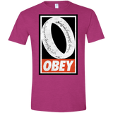 T-Shirts Antique Heliconia / S Obey One Ring Men's Semi-Fitted Softstyle