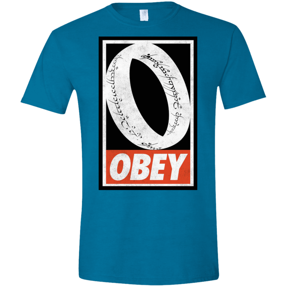 T-Shirts Antique Sapphire / S Obey One Ring Men's Semi-Fitted Softstyle