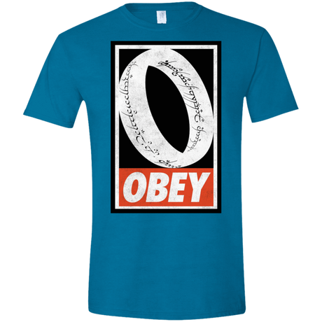 T-Shirts Antique Sapphire / S Obey One Ring Men's Semi-Fitted Softstyle