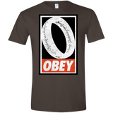 T-Shirts Dark Chocolate / S Obey One Ring Men's Semi-Fitted Softstyle