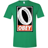 T-Shirts Heather Irish Green / S Obey One Ring Men's Semi-Fitted Softstyle