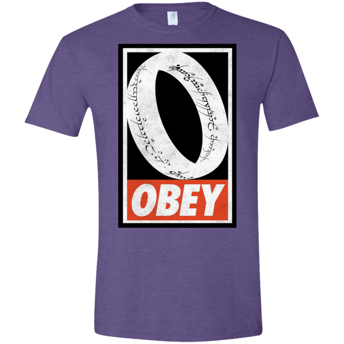 T-Shirts Heather Purple / S Obey One Ring Men's Semi-Fitted Softstyle