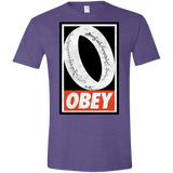 T-Shirts Heather Purple / S Obey One Ring Men's Semi-Fitted Softstyle