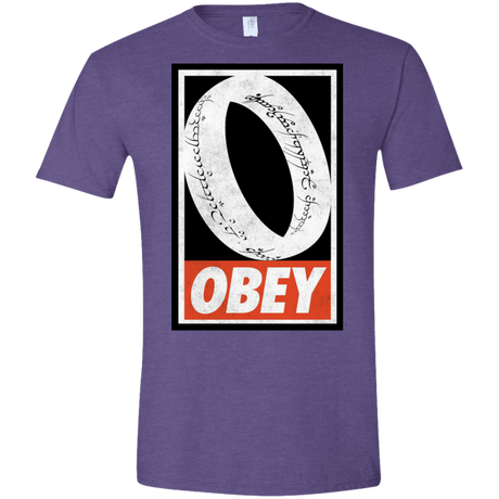 T-Shirts Heather Purple / S Obey One Ring Men's Semi-Fitted Softstyle