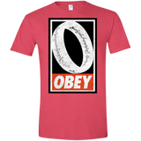 T-Shirts Heather Red / S Obey One Ring Men's Semi-Fitted Softstyle