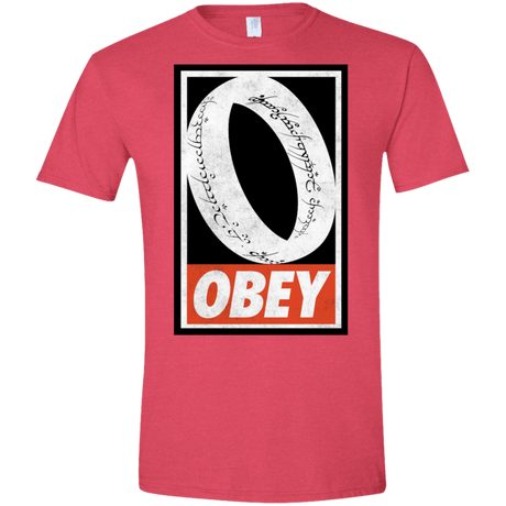 T-Shirts Heather Red / S Obey One Ring Men's Semi-Fitted Softstyle
