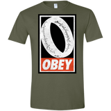 T-Shirts Military Green / S Obey One Ring Men's Semi-Fitted Softstyle