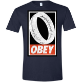 T-Shirts Navy / X-Small Obey One Ring Men's Semi-Fitted Softstyle