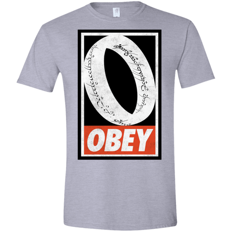 T-Shirts Sport Grey / X-Small Obey One Ring Men's Semi-Fitted Softstyle