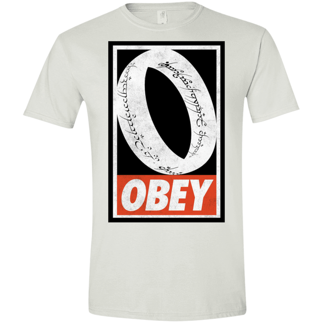 T-Shirts White / X-Small Obey One Ring Men's Semi-Fitted Softstyle