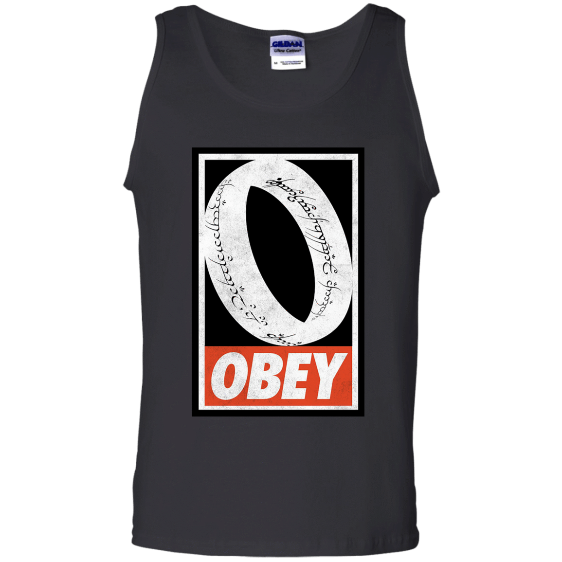 T-Shirts Black / S Obey One Ring Men's Tank Top